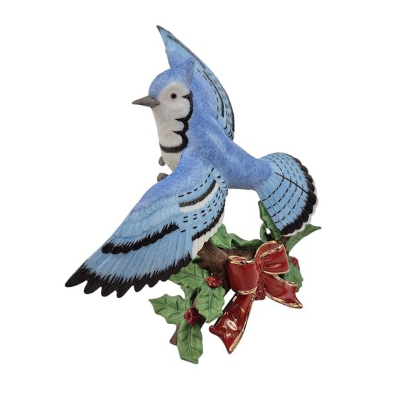Lenox Blue Jay Figurine 2007 Limited Edition Porcelain Bird Christmas Box COA - Picture 4 of 10